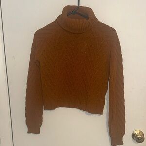 Poof! Warm Brown Turtleneck Sweater